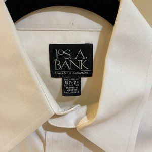 Jos. A. Bank Travelers Edition White Button Up 15(1/2) 34